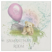 Der Ballon-Baby-Mädchen-Kinderzimmer des Stoff (Nahaufnahme)