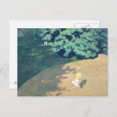 Der Ballon oder die Ecke eines Parks mit einem Kin Postkarte (Vorne/Hinten)