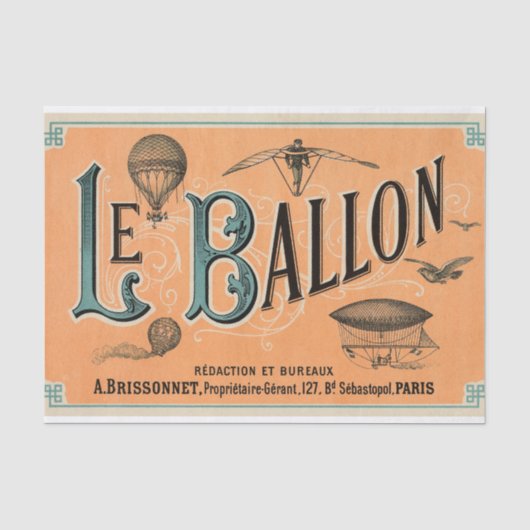 Der Ballon Seidenpapier (Vorderseite)