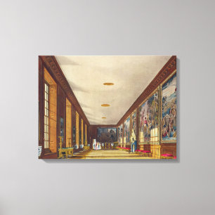 Der Ballsaal, Hampton Court, aus "The History of t Leinwanddruck