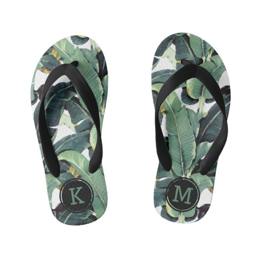 Der Bananen-Blätter-Palme-Kinder drehen Reinfälle Kinderbadesandalen (Fußbett)