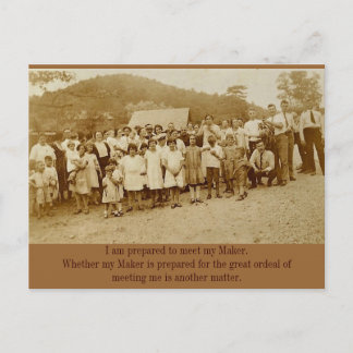 Der Bananenbrot: Camp-Sitzung der 1930er Jahre Postkarte