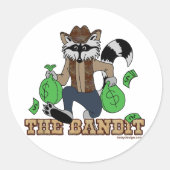 Der Bandit-Raccoon Runder Aufkleber (Vorderseite)