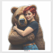 Der Bär Aufkleber (Blatt)