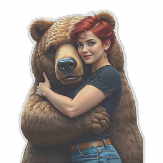 Der Bär Aufkleber (Vorderseite)