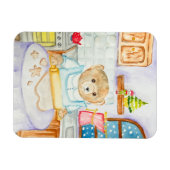 Der Bär backt Lebkuchen Magnet (Horizontal)