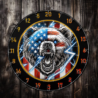 Der Bär des Patriotismus und der Stärke Dartscheibe