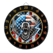 Der Bär des Patriotismus und der Stärke Dartscheibe (vorne)
