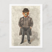 Der Bär ist ein lustiger Bär in einem Anzug Postkarte (Vorderseite)