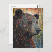 Der Bär Postkarte (Vorne/Hinten)