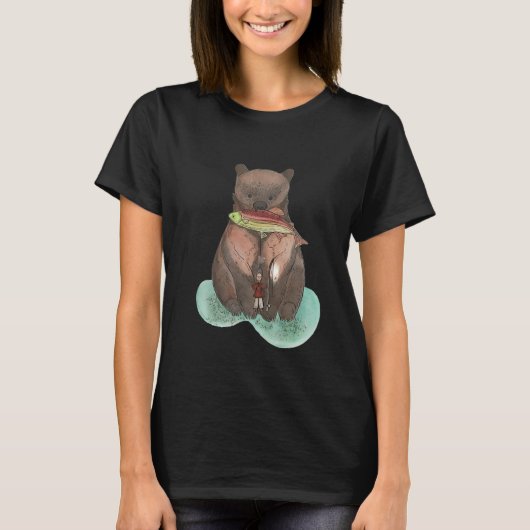 Der Bär und der Fischer T-Shirt (Vorderseite)