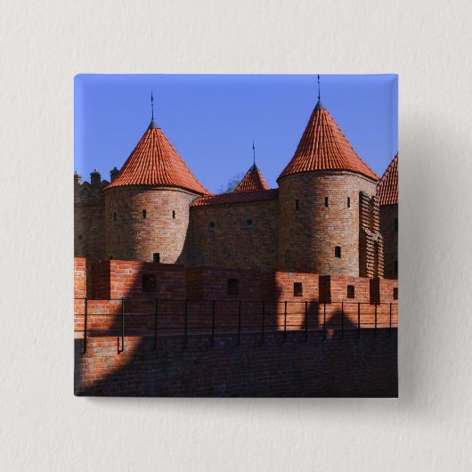 Der Barbakan, Warschau, Polen Button (Vorderseite)