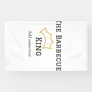 Der Barbecue-König Kronenname Text kocht am besten Banner
