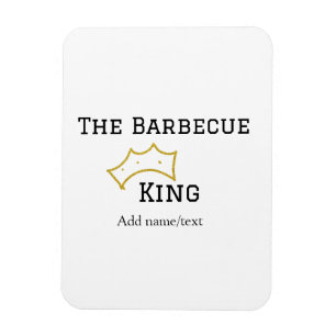 Der Barbecue-König Kronennamens-Text kocht am best Magnet