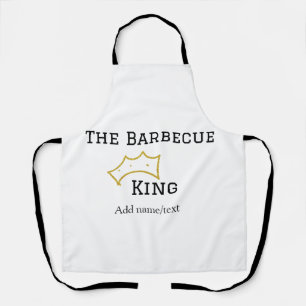 Der Barbecue-König Kronennamens-Text kocht am best Schürze