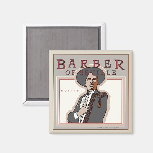 Der Barber von Sevilla! Opera Magnet (Vorderseite/Rückseite)