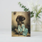 Der Barber von Suez" von Leon Bonnat, 1876. Postkarte (Stehend Vorderseite)