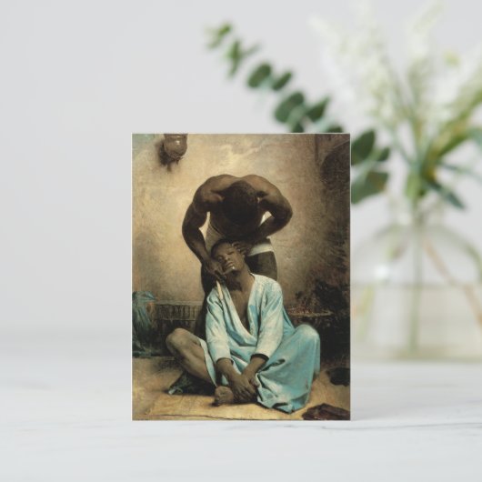 Der Barber von Suez" von Leon Bonnat, 1876. Postkarte (Stehend Vorderseite)