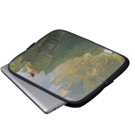 Der Barde, c.1817 (Öl auf Leinwand) Laptopschutzhülle (Vorne Knopf)