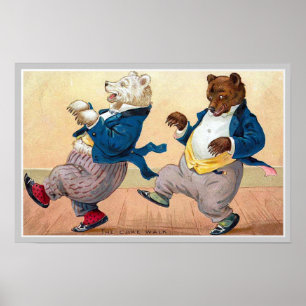 "Der Bären-Cakewalk" Vintage Poster