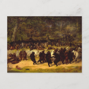 Der Bärentanz, 1870 von William Holbrook Beard Postkarte