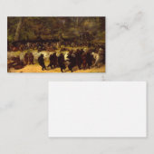 Der Bärentanz, 1870 von William Holbrook Beard Visitenkarte (Vorne/Hinten)