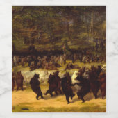 Der Bärentanz, 1870 von William Holbrook Beard Weinetikett (Einzelnes Label)