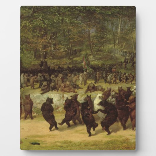 Der Bärentanz Gemälde - William Holbrook Beard Fotoplatte (Vorderseite)