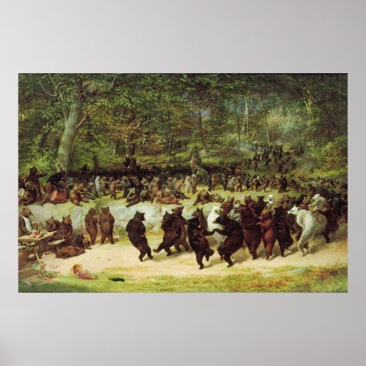 Der Bärentanz von William Holbrook Beard Poster (Vorne)