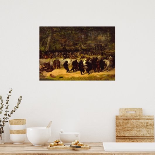 Der Bärentanz von William Holbrook Beard Poster (Küche)
