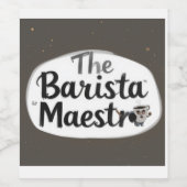 Der Barista Maestro Weinetikett (Einzelnes Label)