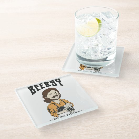 Der Barkeeper Glasuntersetzer (Schrägansicht)