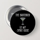 Der Barkeeper ist mein Spirit Guide Funny Cocktail Button (Vorne & Hinten)