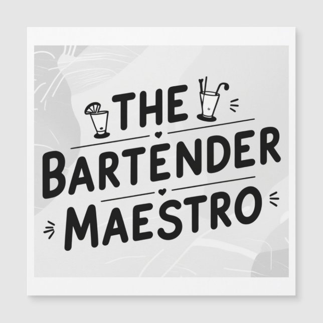 Der Barkeeper Maestro Magnetkarte (Vorderseite)