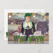 Der Barkeeper St. Patrick's Day Postkarte (Vorne/Hinten)