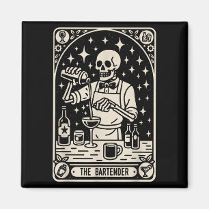 Der Barkeeper Tarot Card Halloween Mixologe Barm Magnet