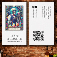 Der Barkeeper Tarot Skelett QR