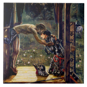 Der barmherzige Ritter von Edward Burne-Jones Fliese