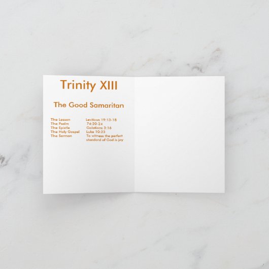 Der barmherzige Samariter - Begleiter Karte (Innenseite)