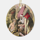 Der barmherzige Samariter, von einer Bibel Keramikornament (Links)
