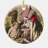Der barmherzige Samariter, von einer Bibel Keramikornament (Hinten)