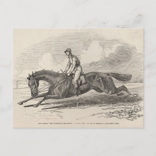Der Baron, der Gewinner der Großen St. Leger Postkarte (Vorderseite)