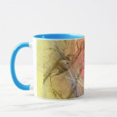 Der Barrel Racer (gelber orangefarbener Swirl) Tasse (Links)