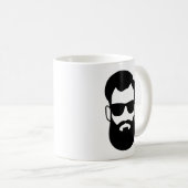 Der Bart des Mannes und Sonnenbrille-Tasse Kaffeetasse (VorderseiteRechts)