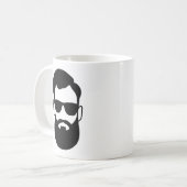 Der Bart des Mannes und Sonnenbrille-Tasse Kaffeetasse (Vorderseite Links)