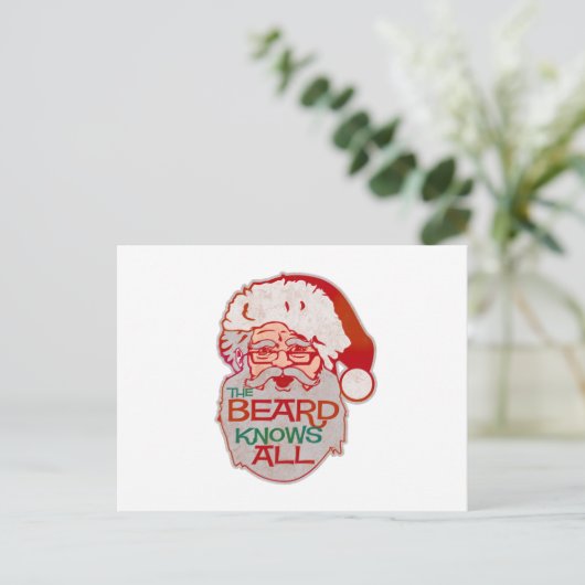 der Bart weiß alles Postkarte (Stehend Vorderseite)