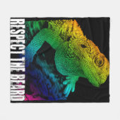 Der Bartdrache respektiert den Bart Fleecedecke (Vorderseite (Horizontal))