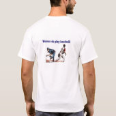 Der Baseball der Frauen T-Shirt (Rückseite)