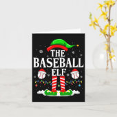 Der Baseball Elf Funny Matching Xmas Baseball Chri Karte (Gelbe Blume)