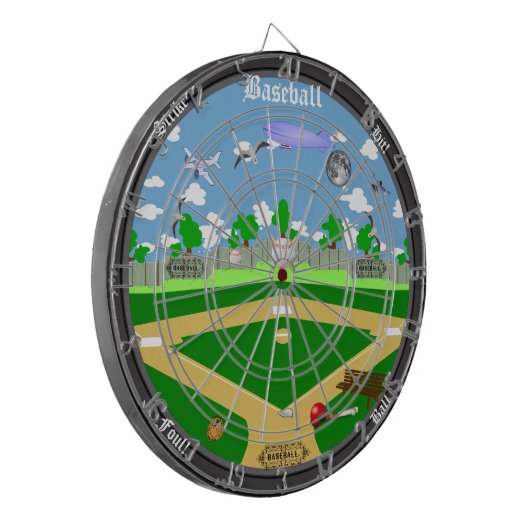 Der Baseball-FeldDartboard Dartscheibe (Vorderseite Links)